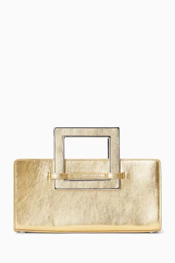 Shirley Convertible Clutch Bag in Metallic Leather