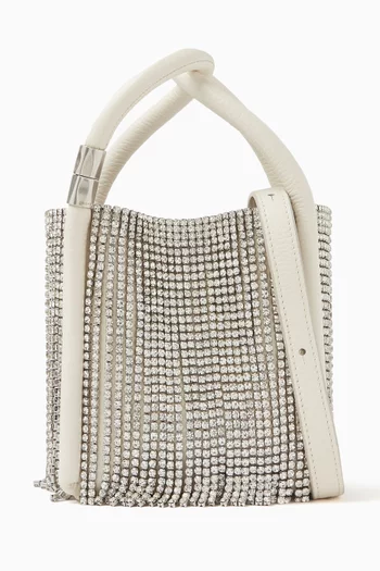 Small Lotus 12 Crystal-embellished Tote Bag in Leather