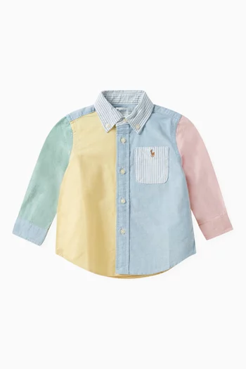 Colour-block Shirt in Cotton
