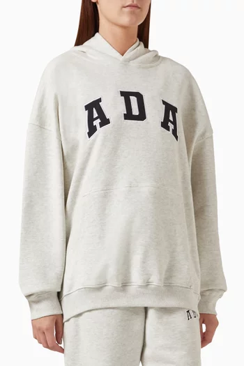 Ada Logo Oversized Hoodie in Organic Cotton-fleece
