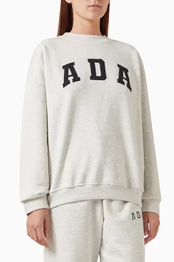 Ada Logo Oversized Sweatshirt in Organic Cotton-fleece