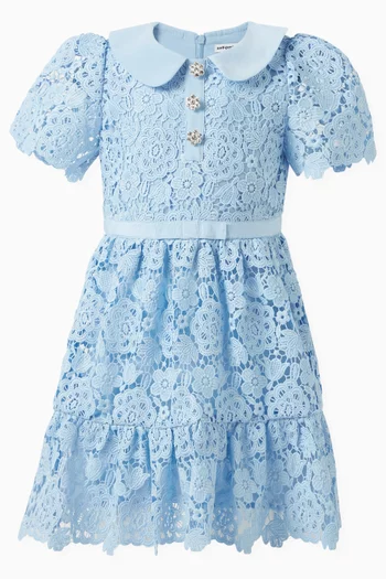 Floral Dress in Guipure Lace