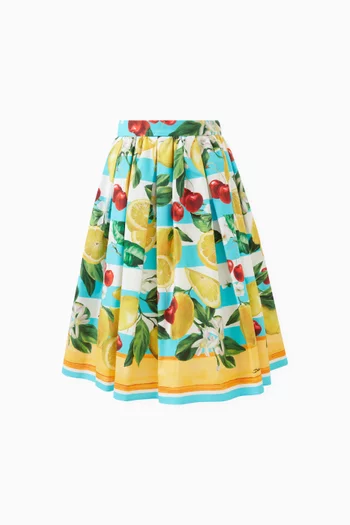Printed Skirt in Cotton