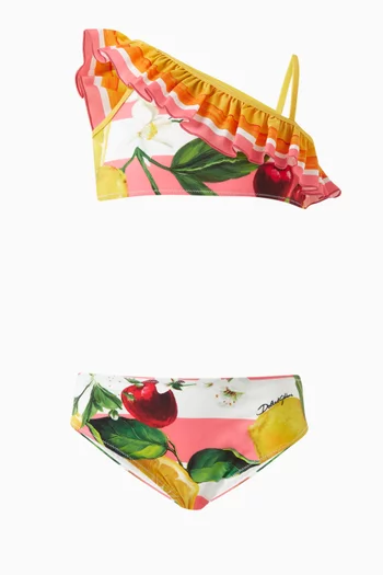 Printed Two-piece Swimsuit in Stretch Nylon