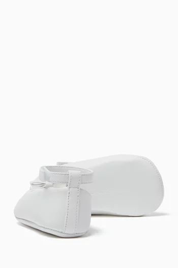 Logo Ballet Flats in Leather