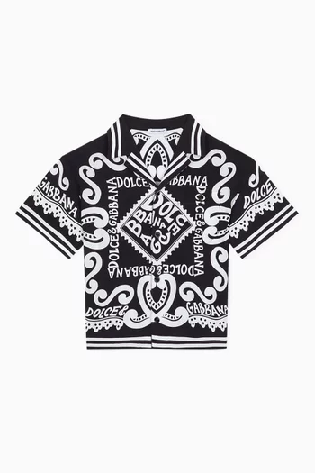 Marina-print Batik Shirt in Viscose