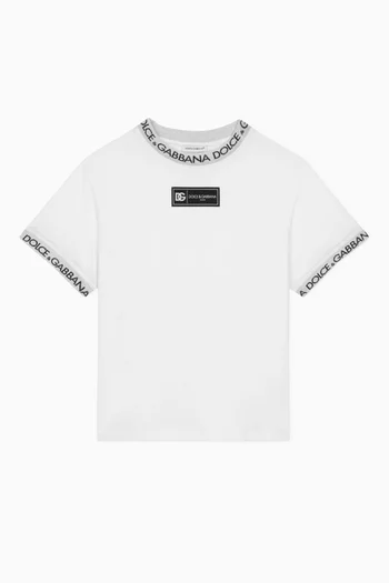 Logo-trim T-shirt in Cotton-jersey