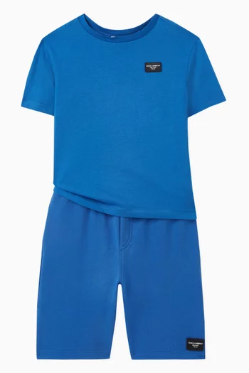 Logo Tag Shorts in Cotton-jersey