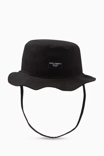 Logo Bucket Hat in Cotton