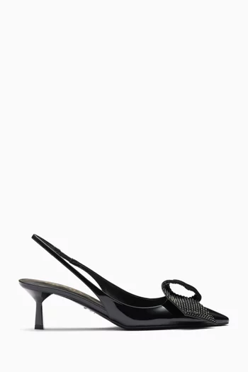Decollete 55 Slingback Pumps in Patent Leather