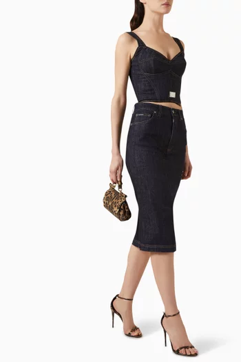 Bustier Top in Denim