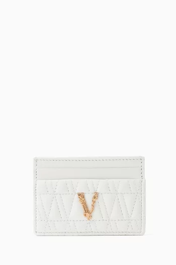 Virtus Card Holder in Quilted Leather