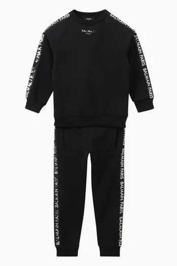 Logo Detail Tracksuit in Cotton