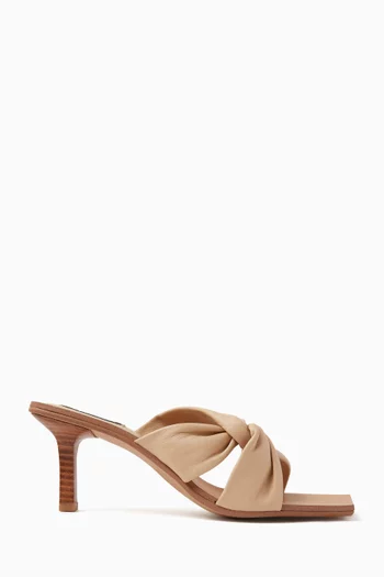 Mila 80 Mule Sandals in Leather