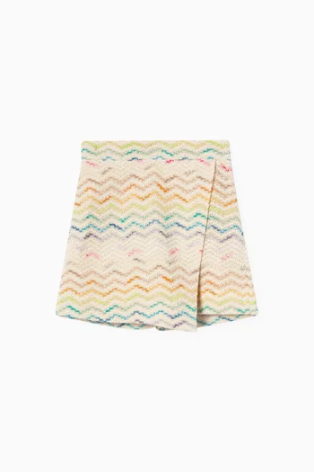 Zigzag Skirt in Cotton-blend