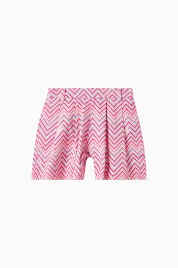 Zigzag Shorts in Cotton