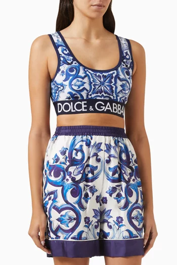 Majolica Print Sports Top in Jersey
