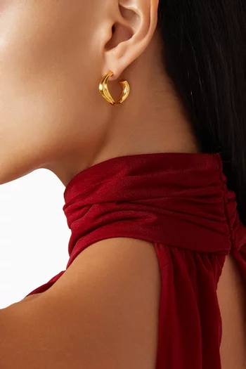 Wabi Hoop Earrings in 18kt Gold-plated Silver