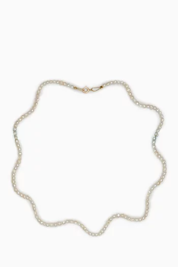 Ivy Pearl Necklace in 18kt Gold-plated Silver