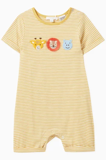 Happy Faces Growsuit in Organic Cotton