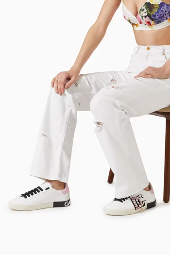 Portofino Low-top Sneakers in Calfskin Leather