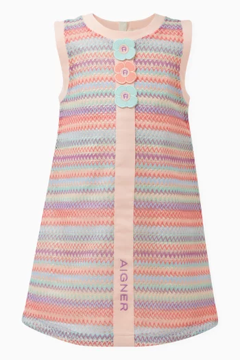 Floral Logo Crochet Dress