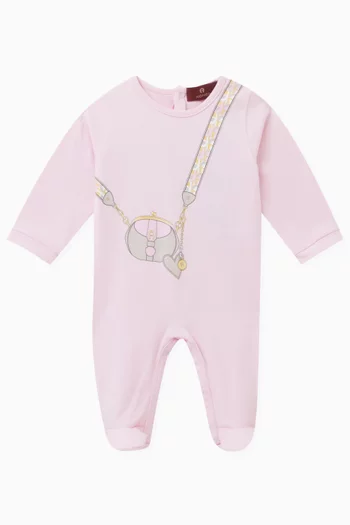Bag-print Sleepsuit in Pima Cotton-jersey