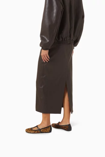 حذاء باليرينا آيراتي شعر مهر وجلد بقر