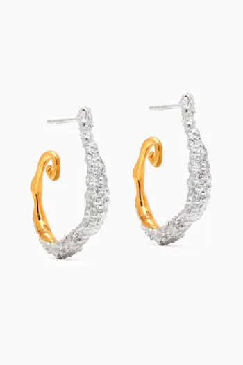 Elea Hoop Earrings in Sterling Silver & 18kt Gold-plated Silver