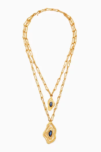 Nebula Layered Necklace in 18kt Gold-plated Brass