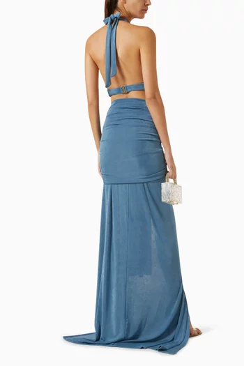 Buzzy V-neck Maxi Dress