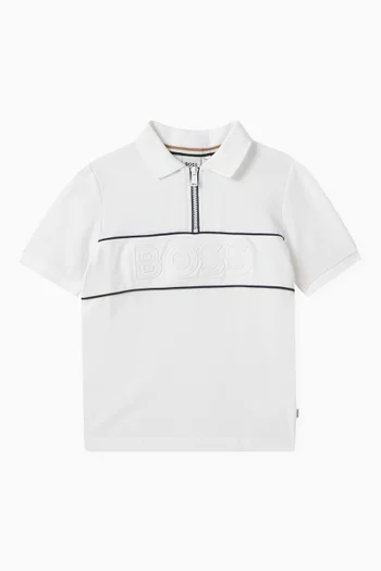 Logo-embroidered Polo Shirt in Cotton Piqué