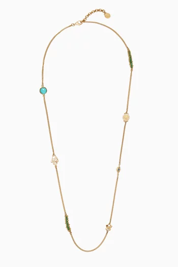 Multi-way Beaded Necklace in 18kt Gold