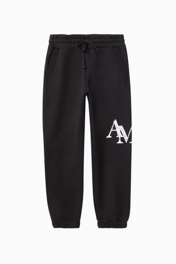 Staggered Scribble Sweatpants in Cotton