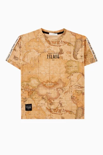 Geo Map T-shirt in Cotton