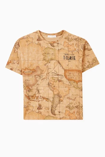 Geo Map T-shirt in Cotton