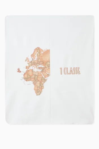Geo Map Baby Blanket in Cotton