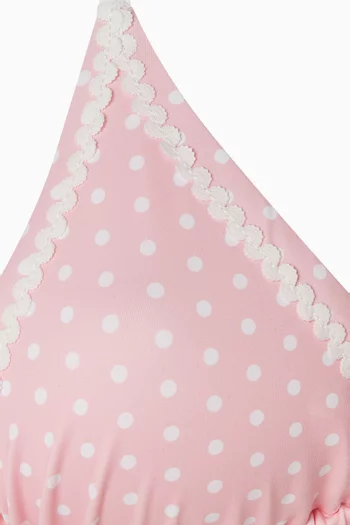 قطعة بيكيني علوية نيك بتصميم مثلث بأربطة نايلون مطاطي