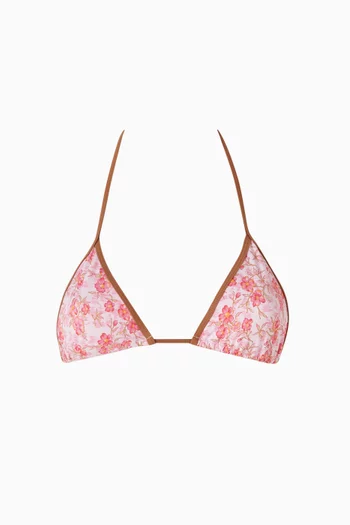 قطعة بيكيني علوية نيك بتصميم مثلث بأربطة نايلون مطاطي