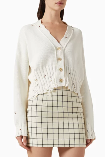 Disheveled Cardigan in Cotton-knit