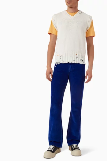 V-neck Sweater in Cotton