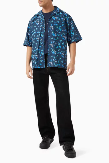 قميص بنقشة طلاء سائل قطن