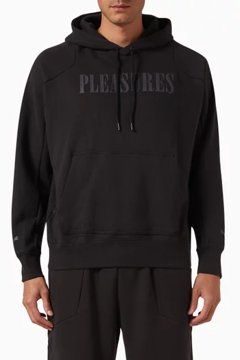 x Pleasures Logo Hoodie in Cotton Terry