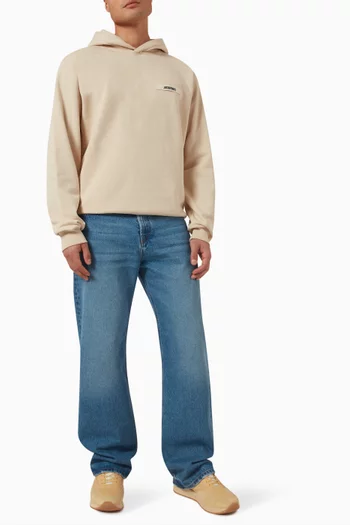 Grosgrain Logo Hoodie in Cotton Fleece