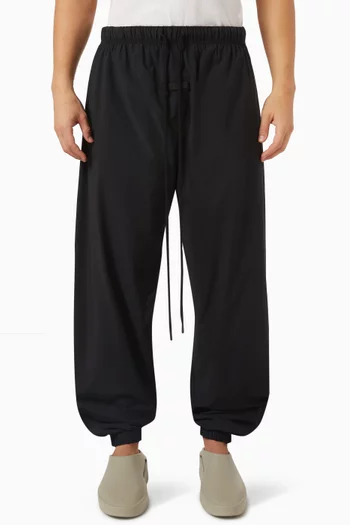 Drawstring Trackpants in Stretch Woven Nylon