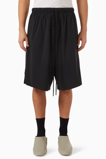 Relaxed Shorts in Stretch Woven Nylon