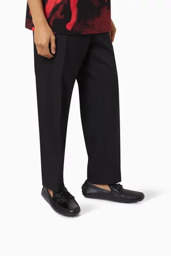 Gancini Driver Shoes in Suede