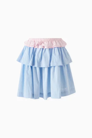 Tiered Skirt in Cotton
