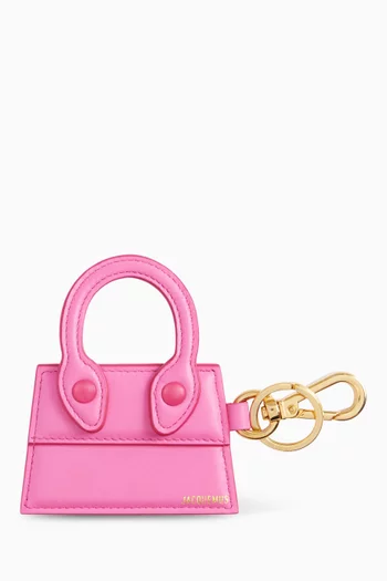 Le Porte Cles Chiquito Charm Keyring in Lambskin Leather