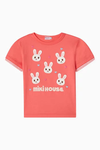 Bunny Patched T-shirt in Cotton